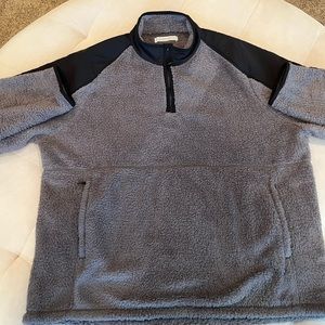 Outerknown Gray and Black Fleece Pullover